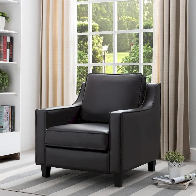 Furniture of America Kayn Contemporary Vinyl Padded Club Chair