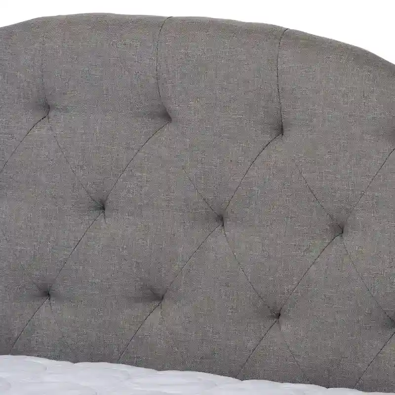 Fabric Upholstered Daybed with Button-Tufted Headboard