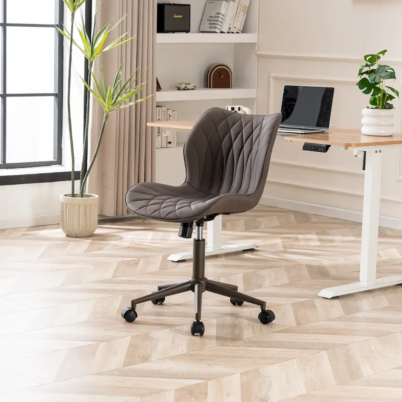 Swivel Armless Desk Chair Office Chairs Makeup Vanity Chair