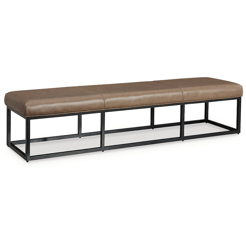 Signature Design by Ashley Joston Brown/Black Accent Bench - 70.87  W x 18.87  D x 15.75  H