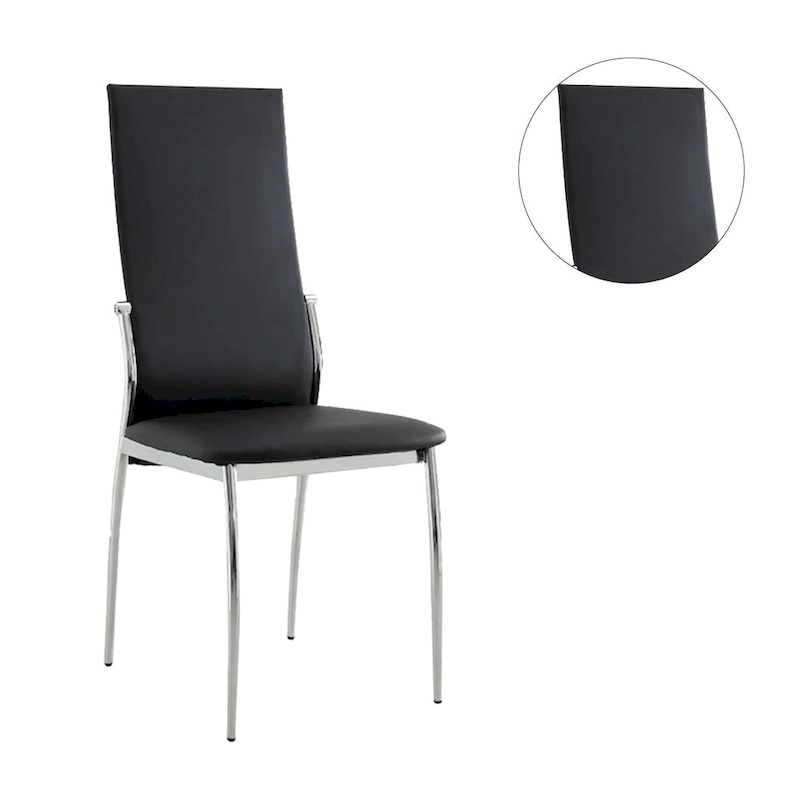 Set of 2 Leatherette Dining Side Chair