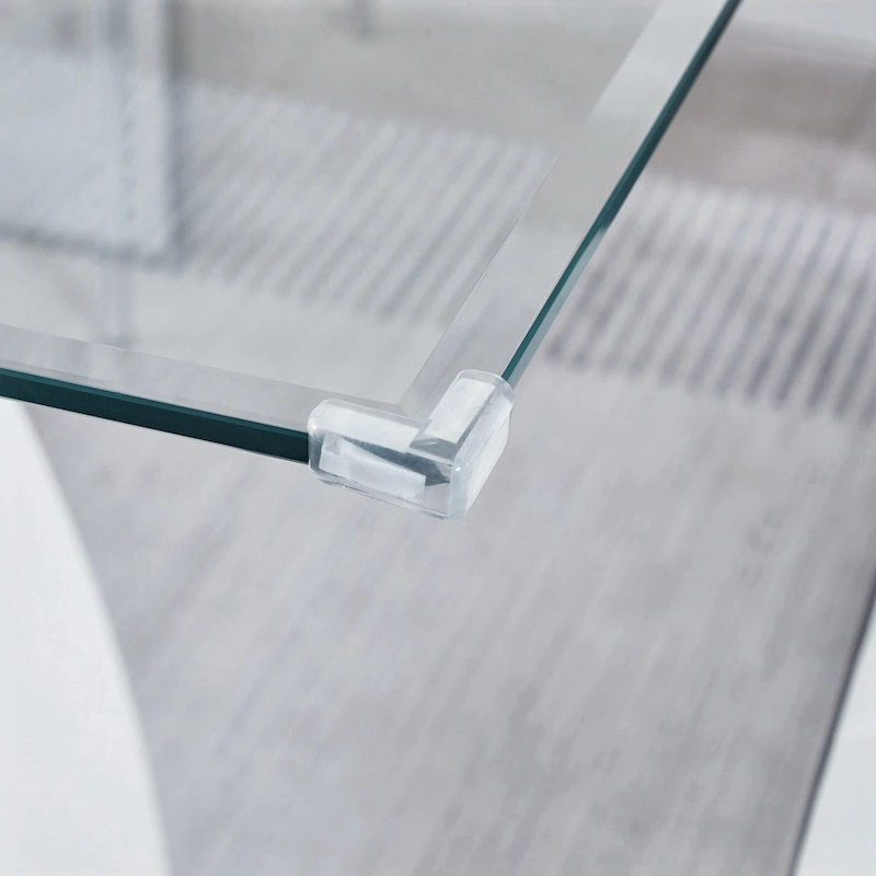 Rectangular Glass Top Dining Table