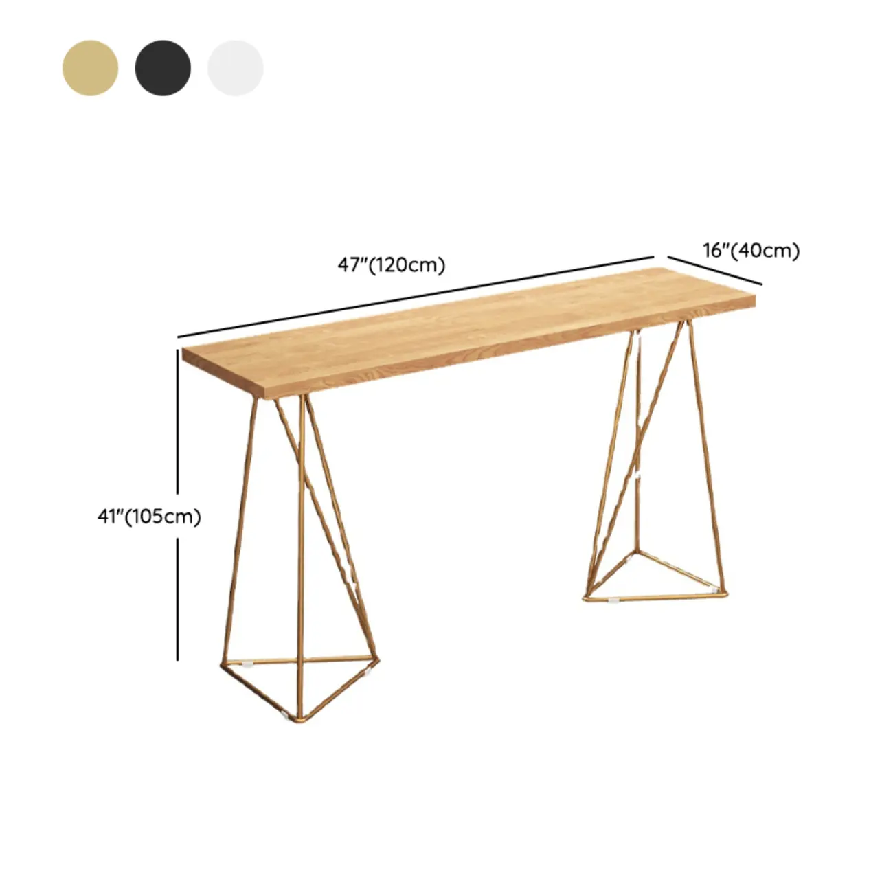 Glam Natural Finish Wooden Fixed Top Bar Tables