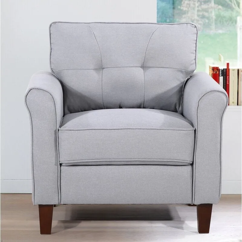 Kouchouk 32.9  Wide Tufted Linen Armchair