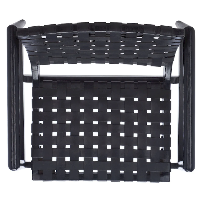 SAFAVIEH Vena Leather Woven Accent Chair - 30 W x 28 D x 28 H - 30Wx28Dx28H