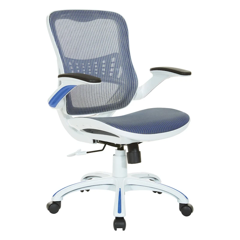 Riley Office Chair with White Mesh Seat and Back
