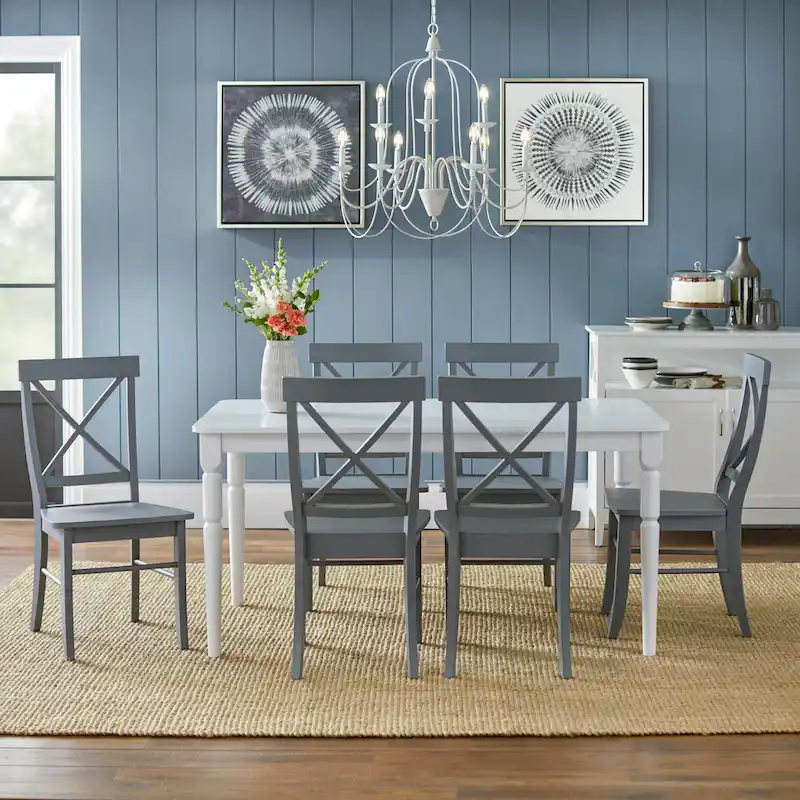 Simple Living 7-piece Albury Cross Back Dining Set