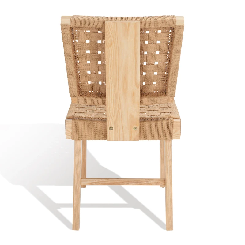 SAFAVIEH Couture Justice Woven Dining Chair (Set of 2) - 19 In. W x 24 In. D x 35 In. H - 19Wx24Dx35H
