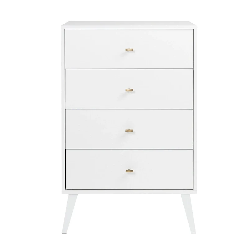 Prepac Milo Mid Century Modern 4-Drawer Chest