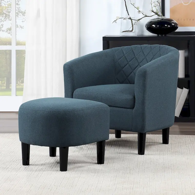 Convenience Concepts Take a Seat Roosevelt Accent Chair with Ottoman