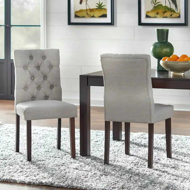 6-Piece Espresso Rubberwood and Fabric Dining Set with Bench