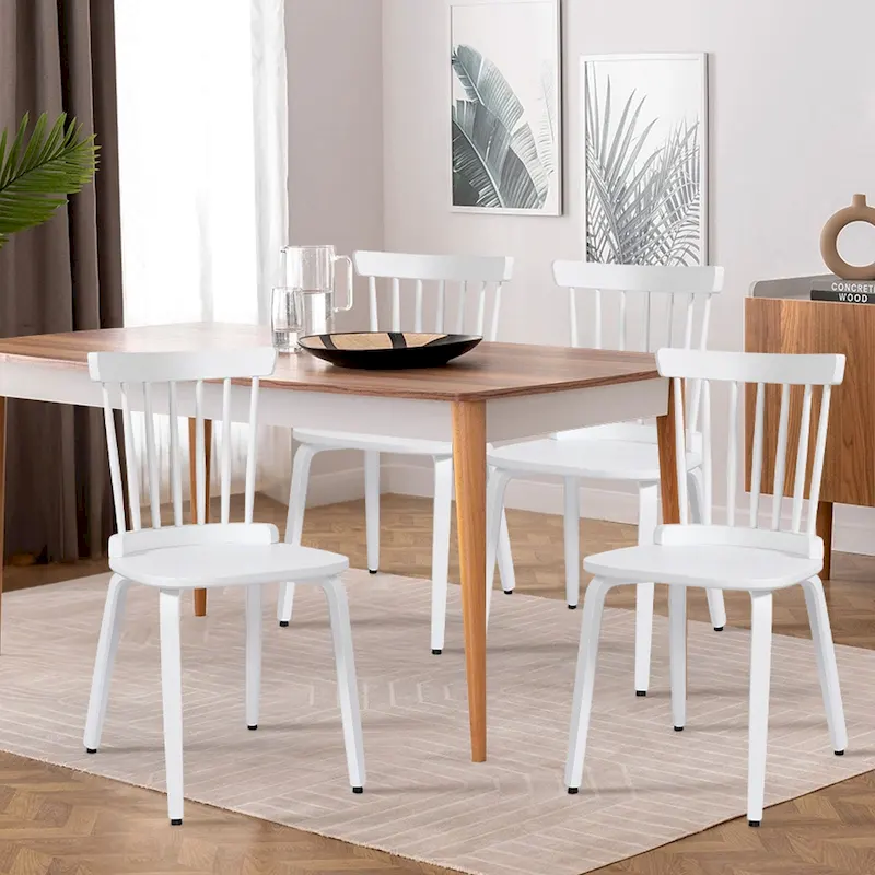 Solid Wood Spindle Back Windsor Dining Chairs, Set of 2 - 17.44  (W) x 19.7  (D) x 33.1  (H)