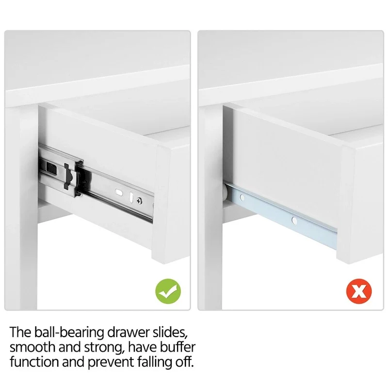 Yaheetech X Design Console Table with 1 Drawer and 2 Open Shelves