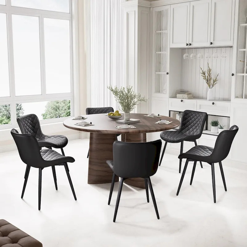 Dining Chairs Set of 2 Modern Leather Upholstered Dining Room Chair