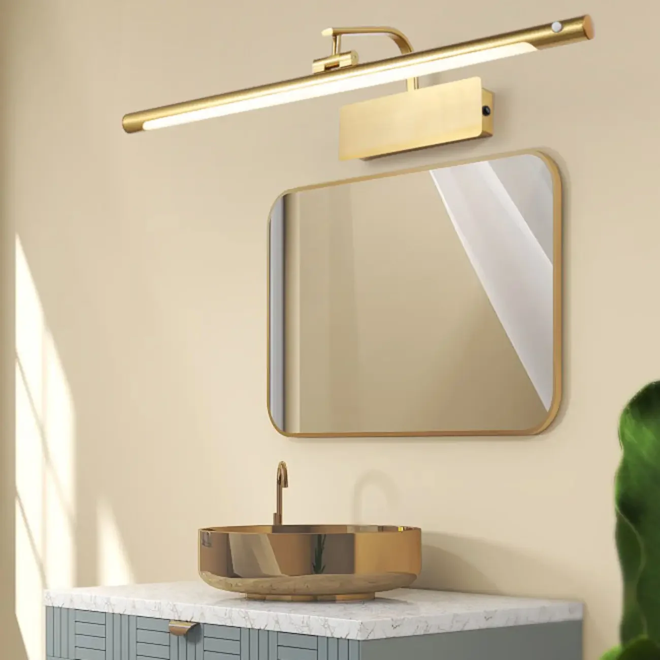 Stylish Metal Linear Natural Light LED Bathroom Vanity Light