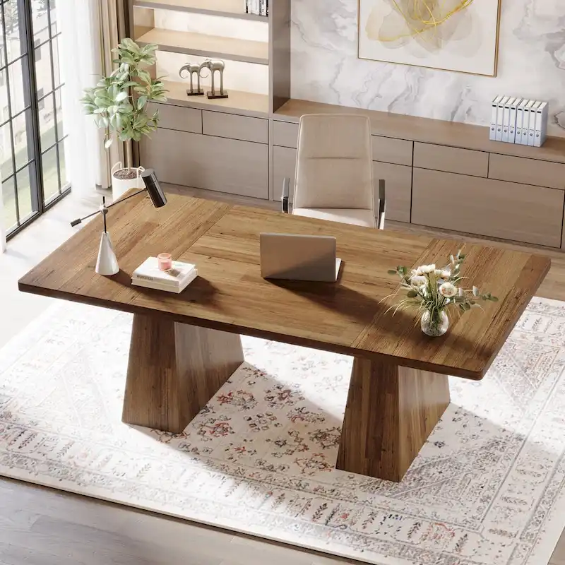 63 Inches  Executive Office Desk Large Computer Conference Table