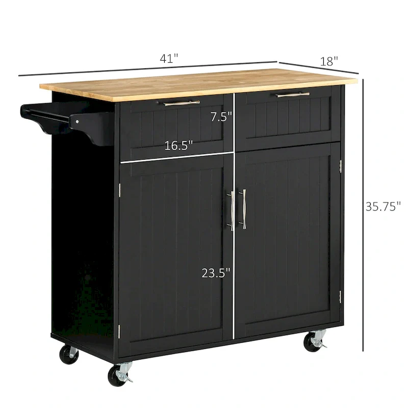 41 Modern Rolling Kitchen Island On Wheels(no include stool)
