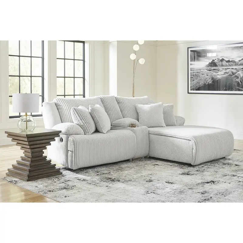 Signature Design by Ashley Top Tier 3-Piece Reclining Sectional with Chaise - 105W x 74D x 41H