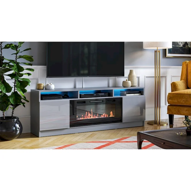 Reno 05 Electric Fireplace Modern 63 TV Stand