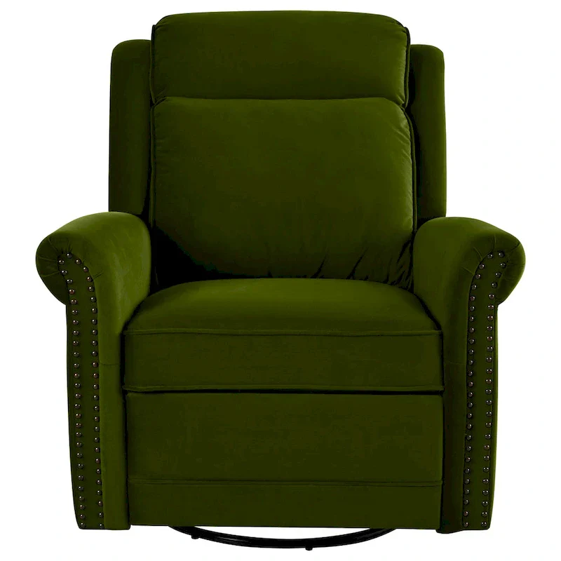 Marloo Modern Swivel Velvet Recliner Chair by Christopher Knight Home