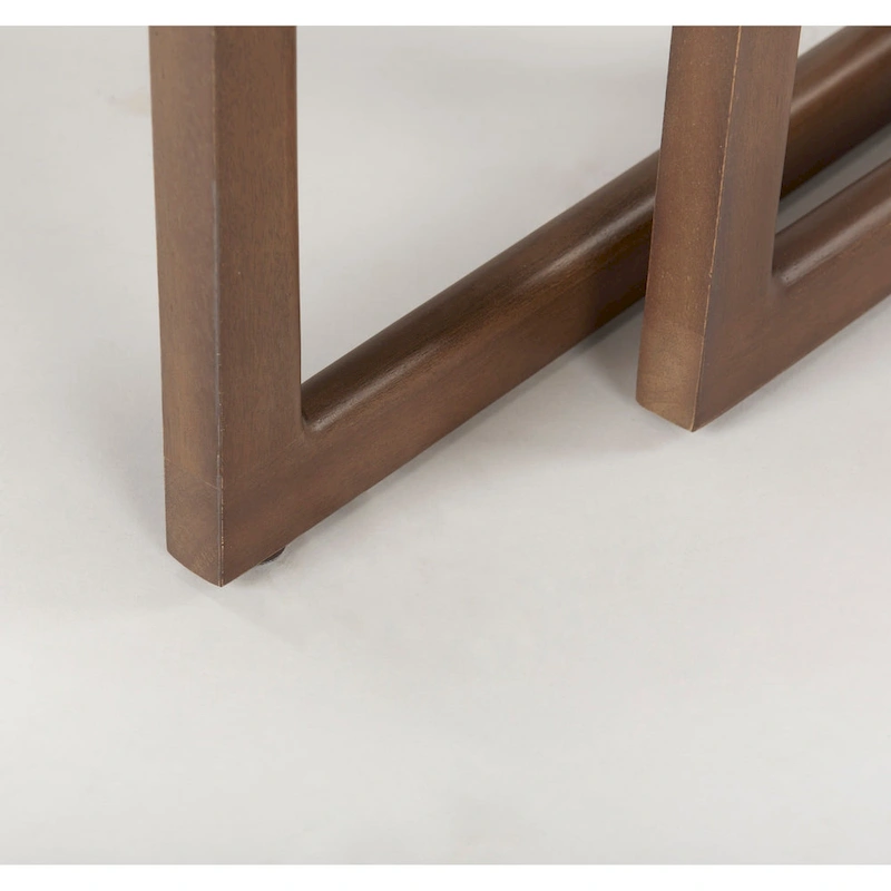 Grier Solid Wood With Cane Accents Square Nesting Accent Tables (Set of 2) - 20L x 20W x 23H