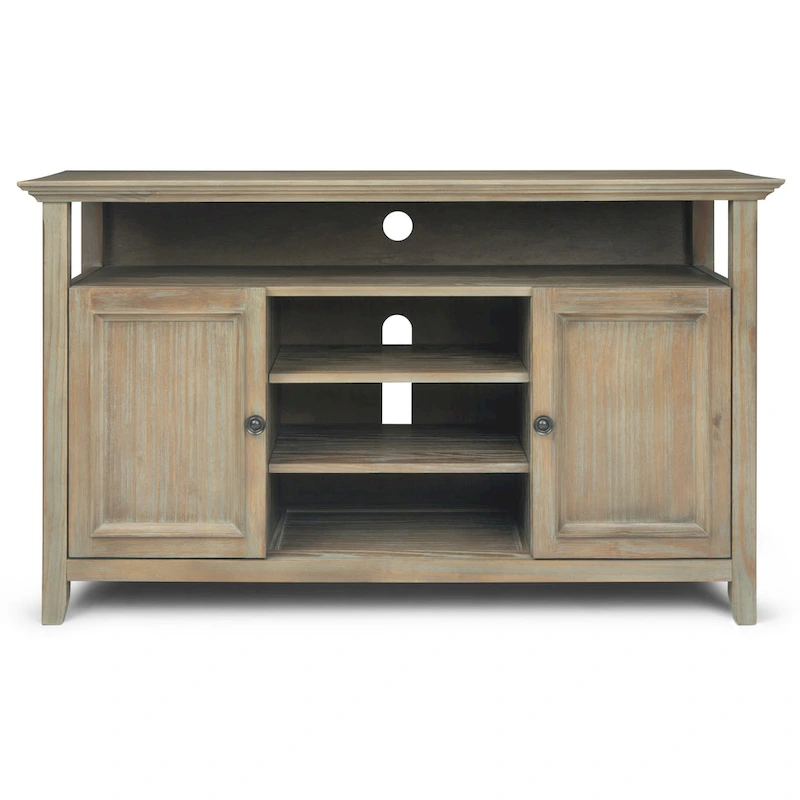 WYNDENHALL Halifax 54 inch Wide Solid Wood Transitional TV Stand - 54 W x 18.9 D x 31.9 H