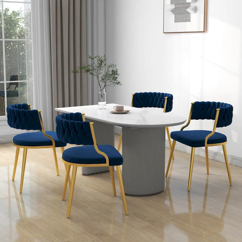 Modern Velvet Dining Chairs Set of 4