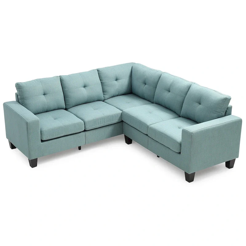 Newbury 82 in. W 2-piece Polyester Twill L Shape Sectional Sofa - 32L x 82W x 35H