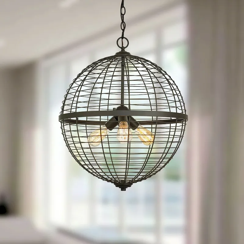 Caesar Oil Rubbed Bronze 3-Light Foyer Pendant