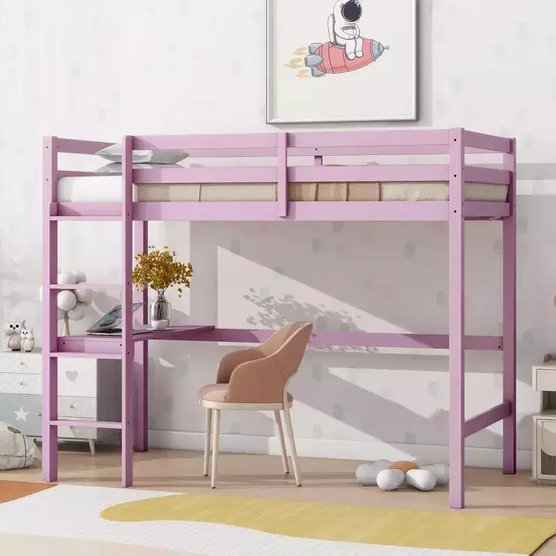 MAYEERTY Twin Bed Frame Upholstered Faux Leather Kid-Friendly No Box Spring Needed