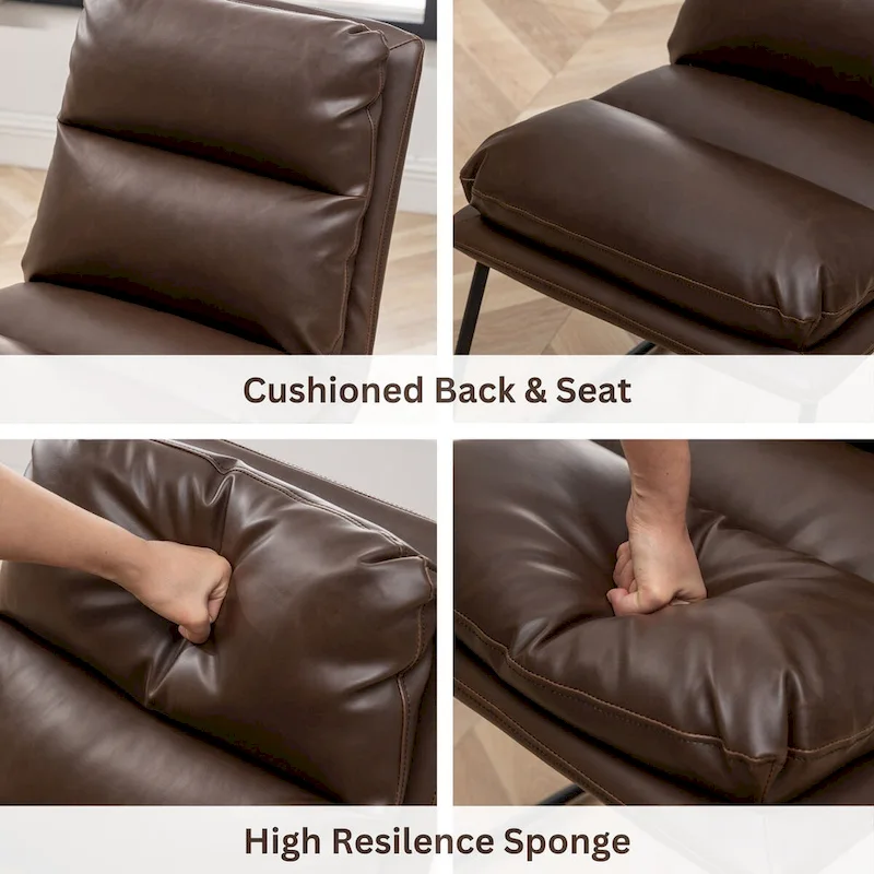 Roundhill Furniture Milos Upholstered Dining Chairs, Set of 2 - N/A