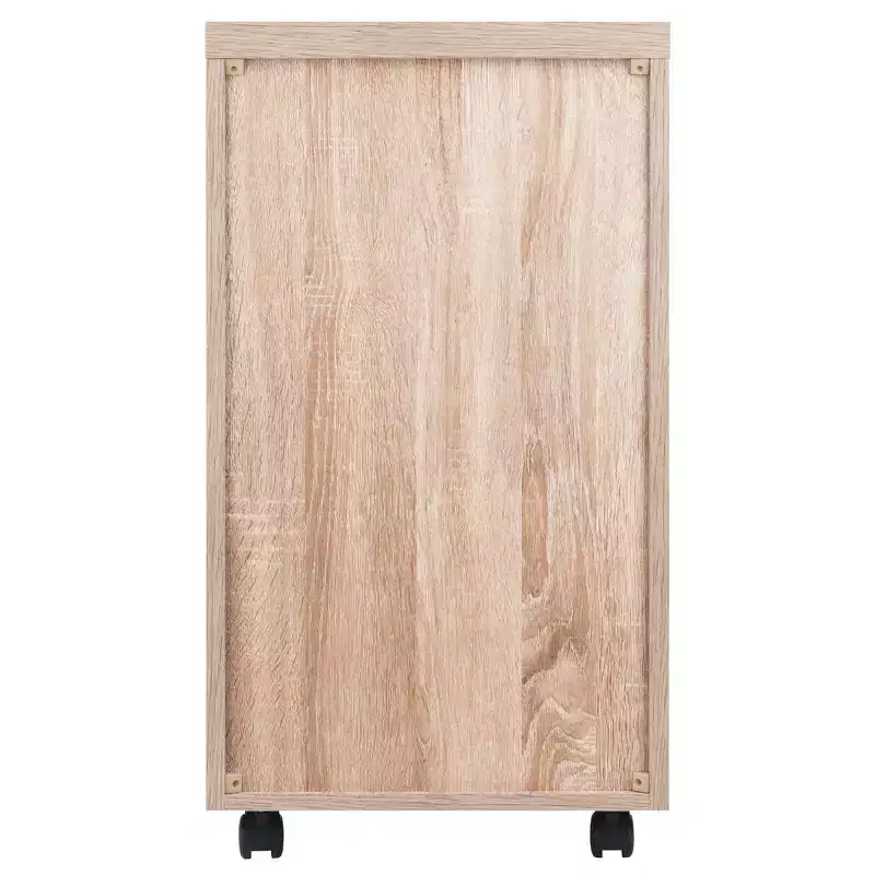 3pc Kenner Set Modular Desk with 2 Drawer & 3 Shelves Reclaimed Wood - Winsome