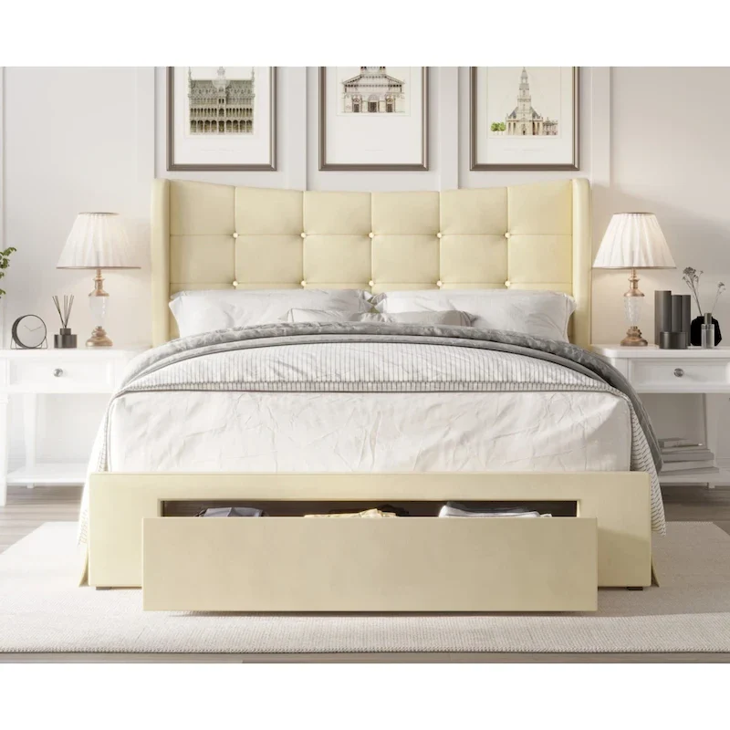 Bennett Tufted Upholstered Storage Panel Bed