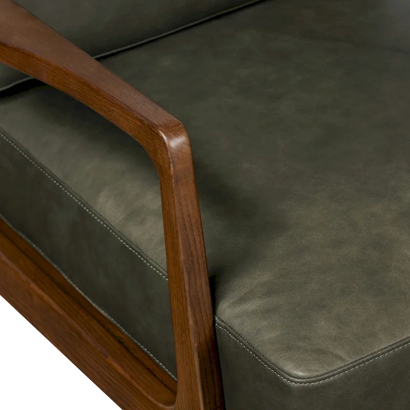 Poly & Bark Verity Leather Lounge Chair - Full Grain Genuine Italian Leather