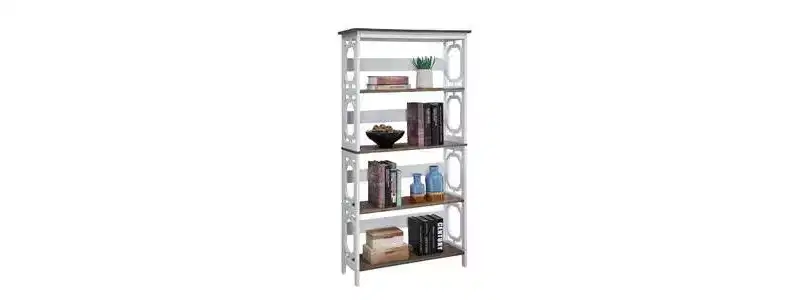 60 Omega 5 Tier Bookcase - Breighton Home