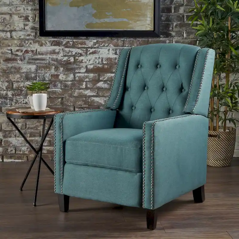 Izidro Tufted Fabric Recliner by Christopher Knight Home