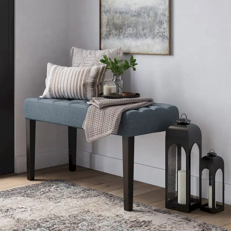 CorLiving California Fabric Tufted Bench