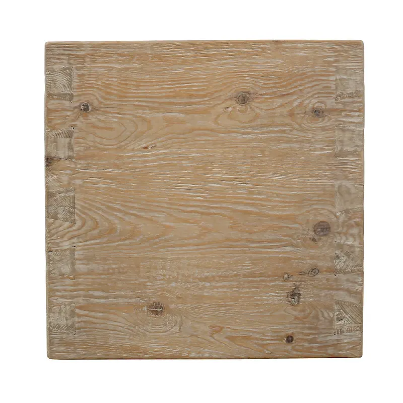 Artissance Capri Waterfall Side Table with Shelf Weathered Natural 22x22x24H