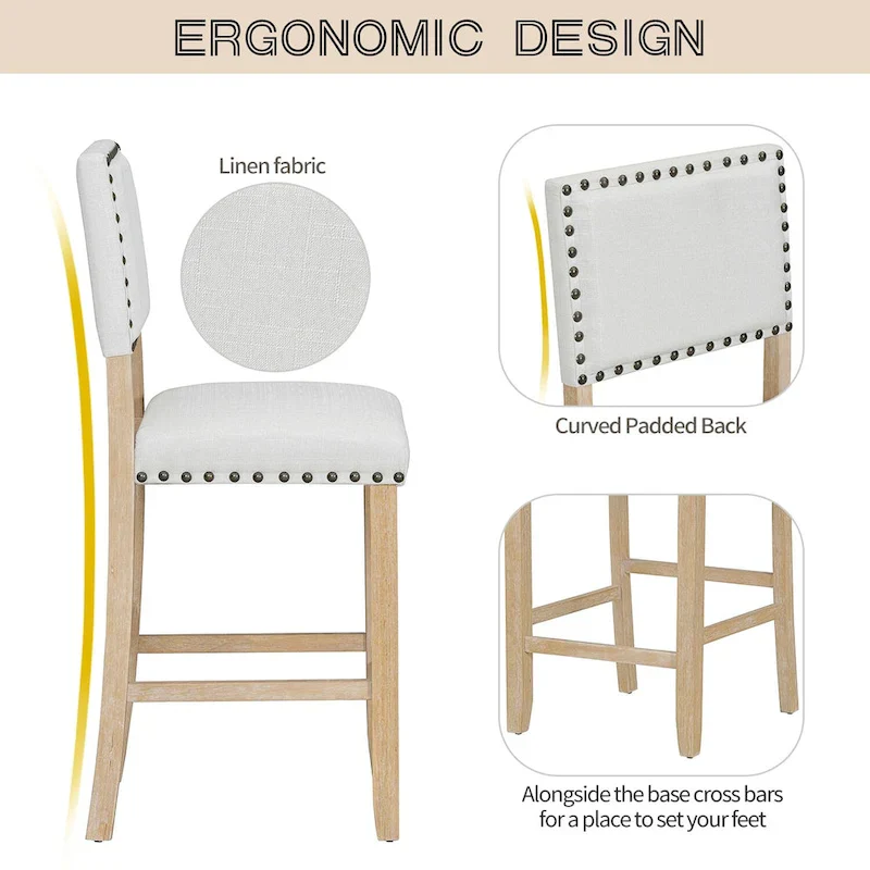 5-Piece Counter Height Dining Table with 4 Chairs