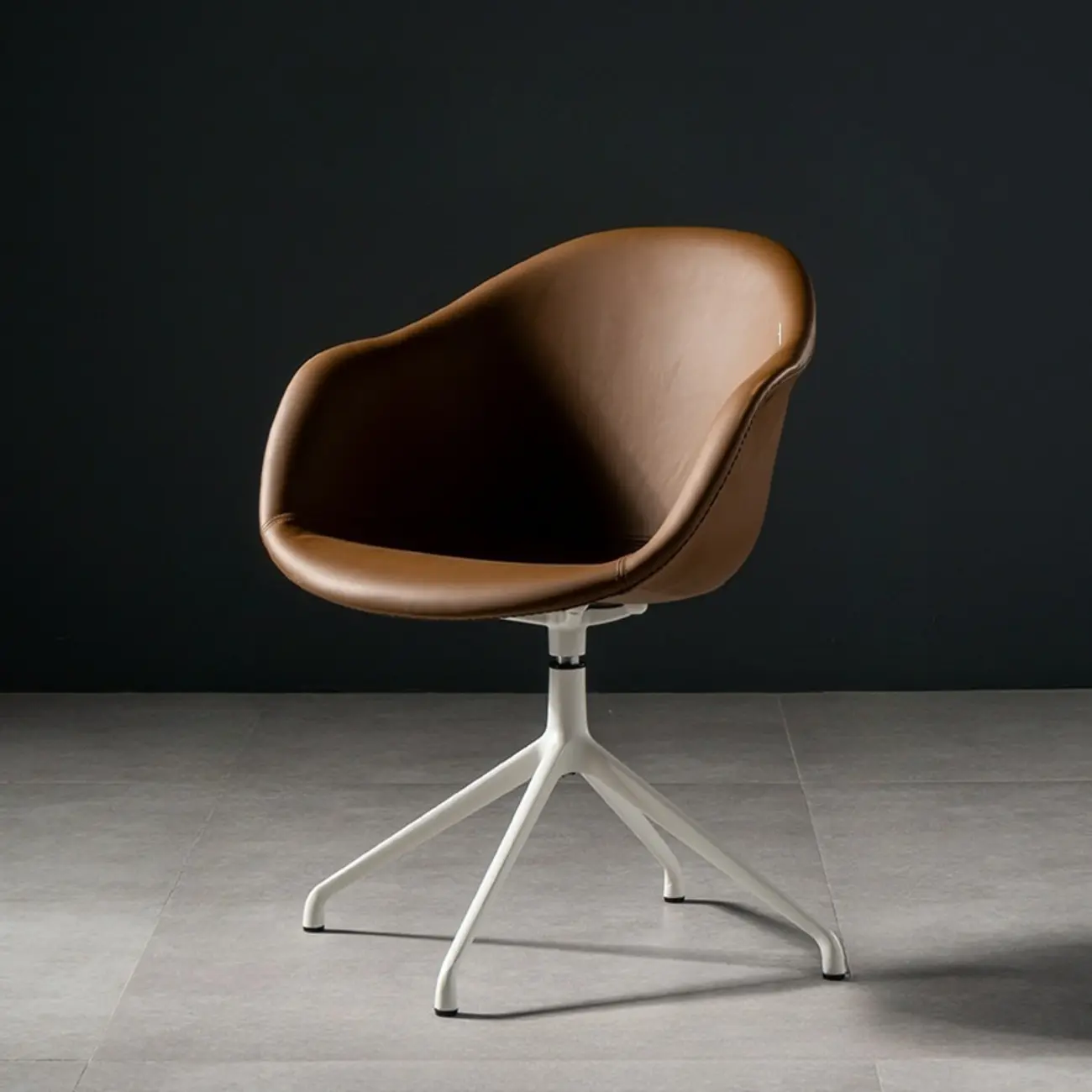 Simple Brown Adjustable Swivel Office Chair