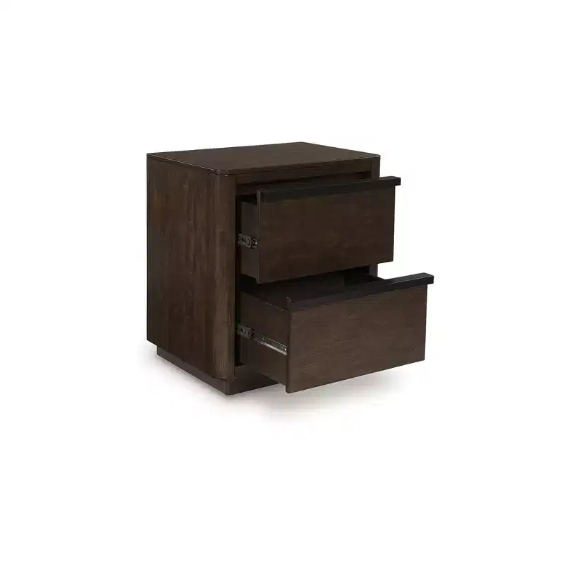 Signature Design by Ashley Kendamor 2 Drawer Nightstand in Dark Brown