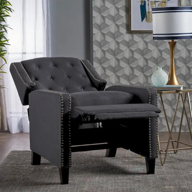 Izidro Tufted Fabric Recliner by Christopher Knight Home
