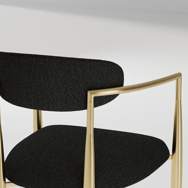 9 - Piece Extendable Sintered Stone Top Cross Legs Dining Set With 8 Fabric Chair