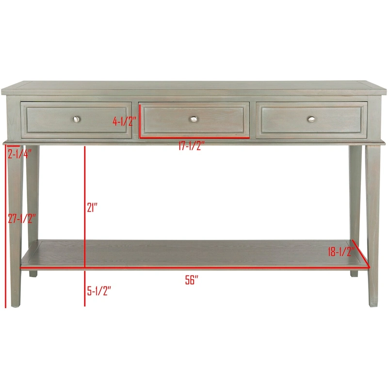 SAFAVIEH Thea Sepia Console - 60 x 20 x 35.4 - 60Wx20Dx35H