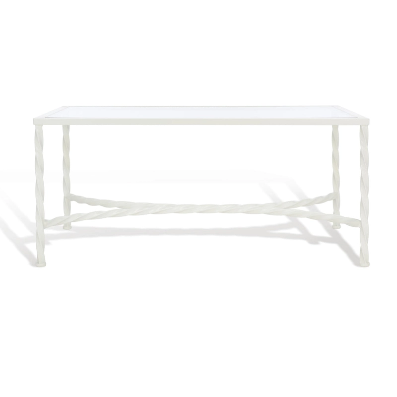 SAFAVIEH Couture Sedighe Glass Coffee Table - 40 W x 24 D x 18 H - 40W x 24D x 18H