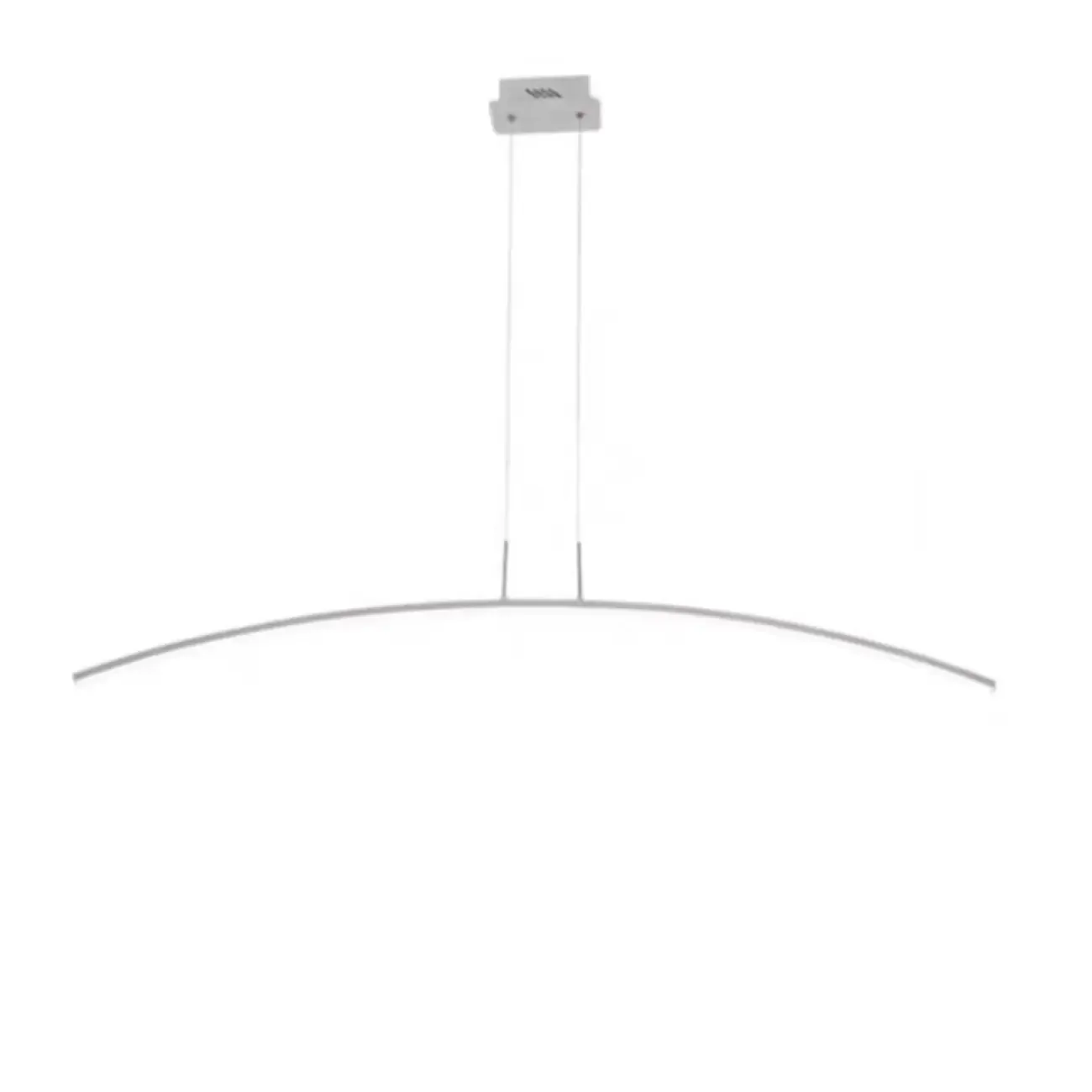 Black Linear Silica Gel Island Pendant Light Arch Shaped LED