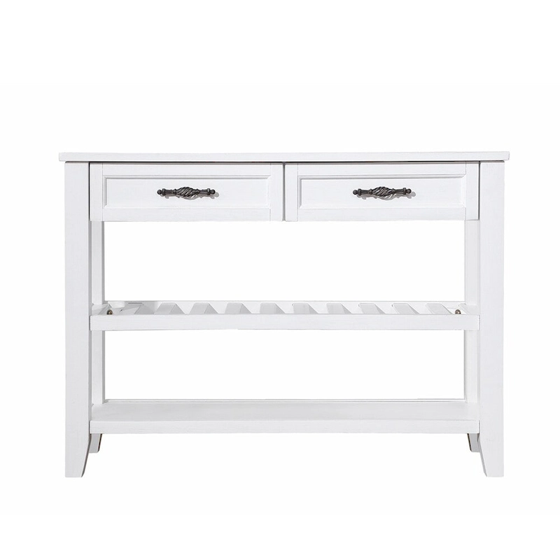 42 Console Sofa Table with Drawers and Tiers Shelves