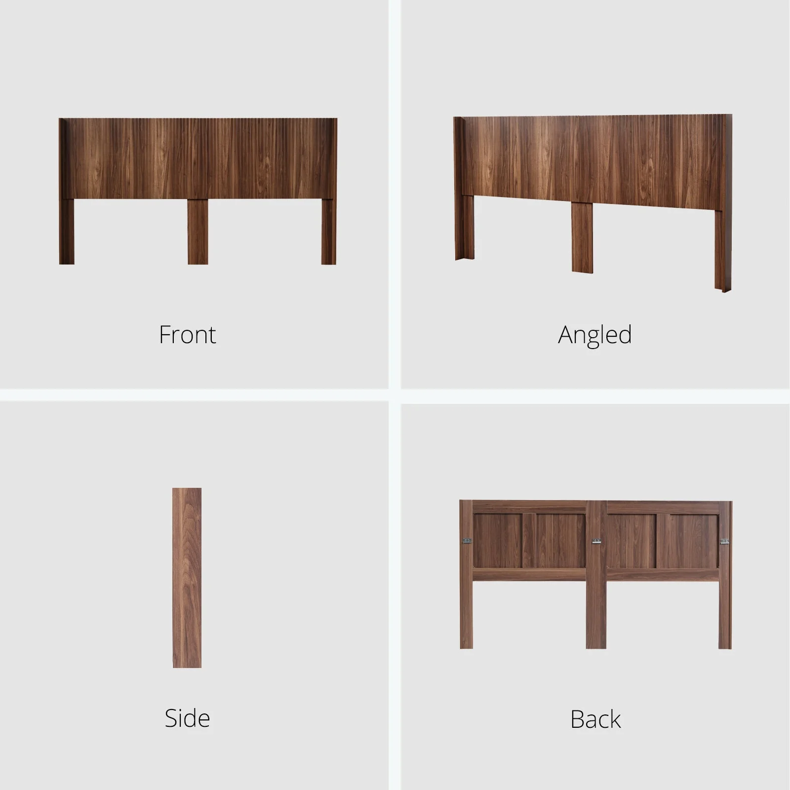 Walker Edison | Fluted Design Modern Farmhouse King Headboard Only