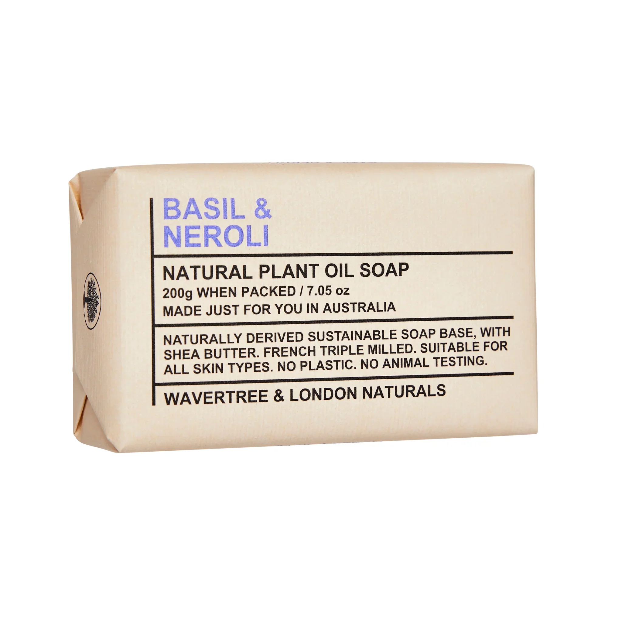 Wavertree & London Soap Basil & Neroli 200g