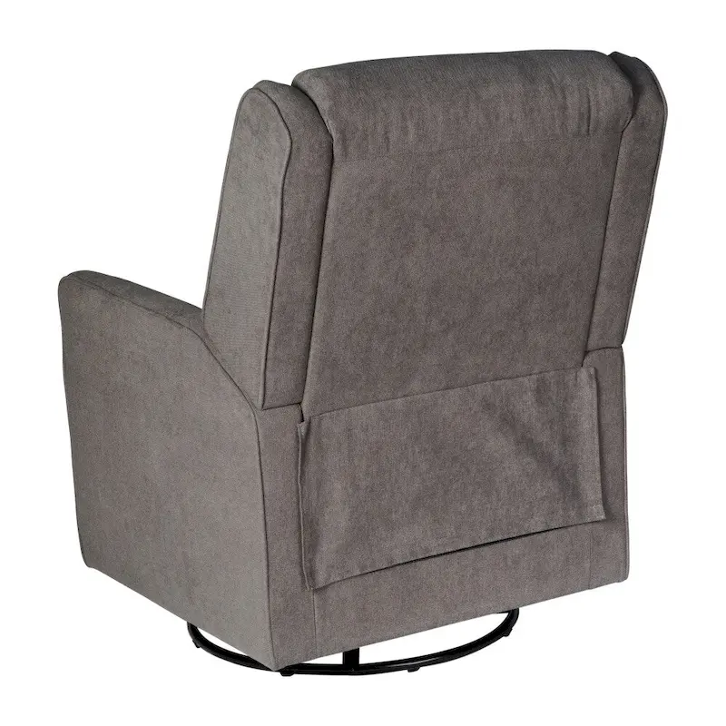 Classic Upholstered Manual Recline Rocking Swivel Glider Chair